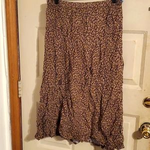 Cathy Daniel's brown leopard skirt